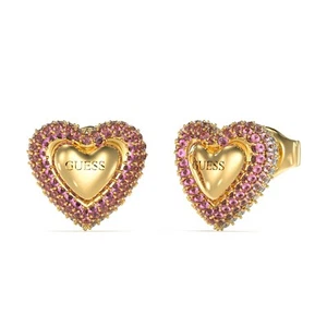 GUESS Schmuck Damen-Ohrringe Ohrstecker Herz Goldfarben/Weiß JUBE05008JWYGPK - Bild 1 von 2