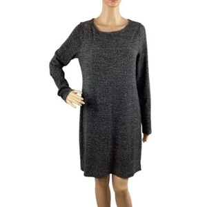 LOFT Long Sleeve Dress Size L Dark Gray - Picture 1 of 7