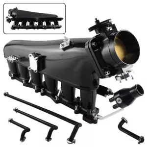 Intake manifold kit throttle 90 mm for skyline GTR 2.6 R32 R33 RB26DET black - Picture 1 of 12