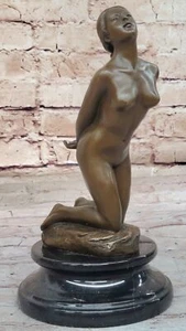 MODERN IMPRESSIONISTIC NUDE GIRL BRONZE SCULPTURE HOT CAST FIGURINE NAKED SALE - Picture 1 of 10