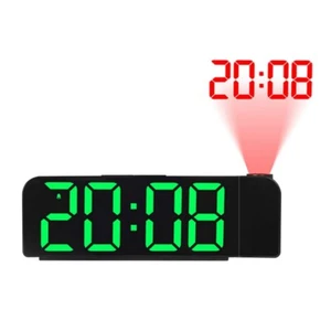 180° Rotation Projection Alarm Clock 12/24H LED Digital Clock USB Ceiling3544 - Picture 1 of 10