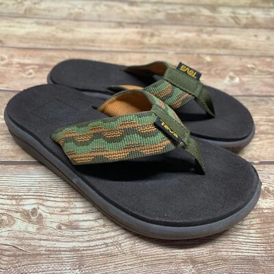 Шлепанцы Teva для мальчиков K VOYA коричневые зеленые 12C детские США для маленьких детей - Изображение 1 из 4