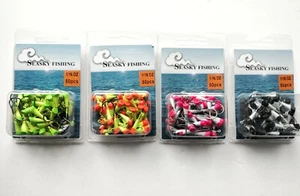 50 NEW Painted Shad Dart Jigheads 1/16 oz Fishing Hooks Lures Bait Tackles #2 - Picture 1 of 8