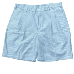 Jos A Bank Preppy grün & weiß gestreifte Seersuckershorts Herren 40 neu mit Etikett - Bild 1 von 5