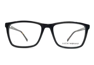 Lucky Brand Eyeglasses Frames D416 BLACK Tortoise Rectangle Full Rim 56-18-140 - Picture 1 of 12