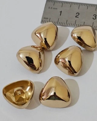 Metal Gold Buttons 16 mm Special design. Footed Metal Gold Button. 10 Pieces - Image 1 of 4