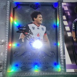 Solomone Kata Signed 2017 Elite Parallel NRL card New Zealand Warriors - Picture 1 of 1