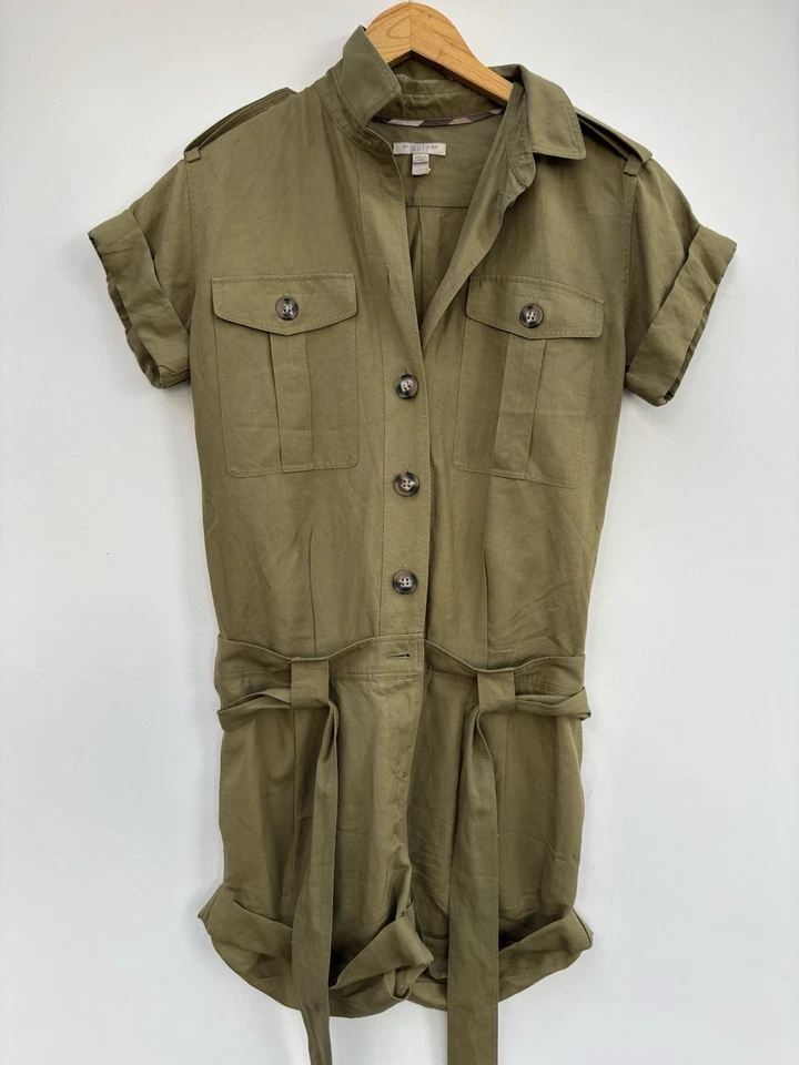 Burberry Brit Mameluco 4 Verde Oliva Cinturón Safari Foto 1 de 4