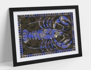 VINTAGE CANCER ASTROLOGY ZODIAC SIGN FRAMED WALL ART PAPER PRINT POSTER - Picture 1 of 10