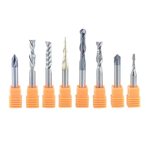 8Pcs Carbide CNC Router Bits Set 1/4 Inch Shank for Woodworking Detail Carvin... - Picture 1 of 6