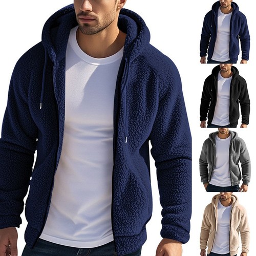 SACAI Cappotto Uomo Calore in Pile con Cappuccio e Tasca Funzioni