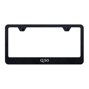 Au-TOMOTIVE GOLD Textured Black Laser Etched Wide Bottom License Plate Frame - Bild 1 von 2