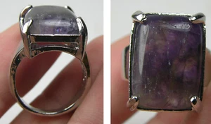 59.50ct or 11.90g Brazil 100% Natural Hand Carved Amethyst Ring Size 6 #6 - Picture 1 of 1