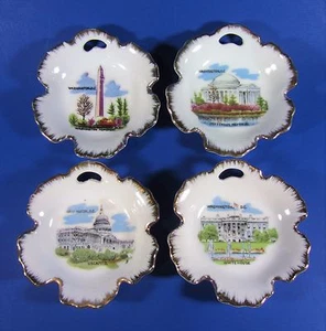 Vintage Washington DC Sights Porcelain Plates Small CAPSCO Japan Set of 4  - Picture 1 of 9