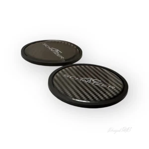 2 Dessous de Verre AC Schnitzer en Fibre de Carbone Noir 70mm - Foto 1 di 5