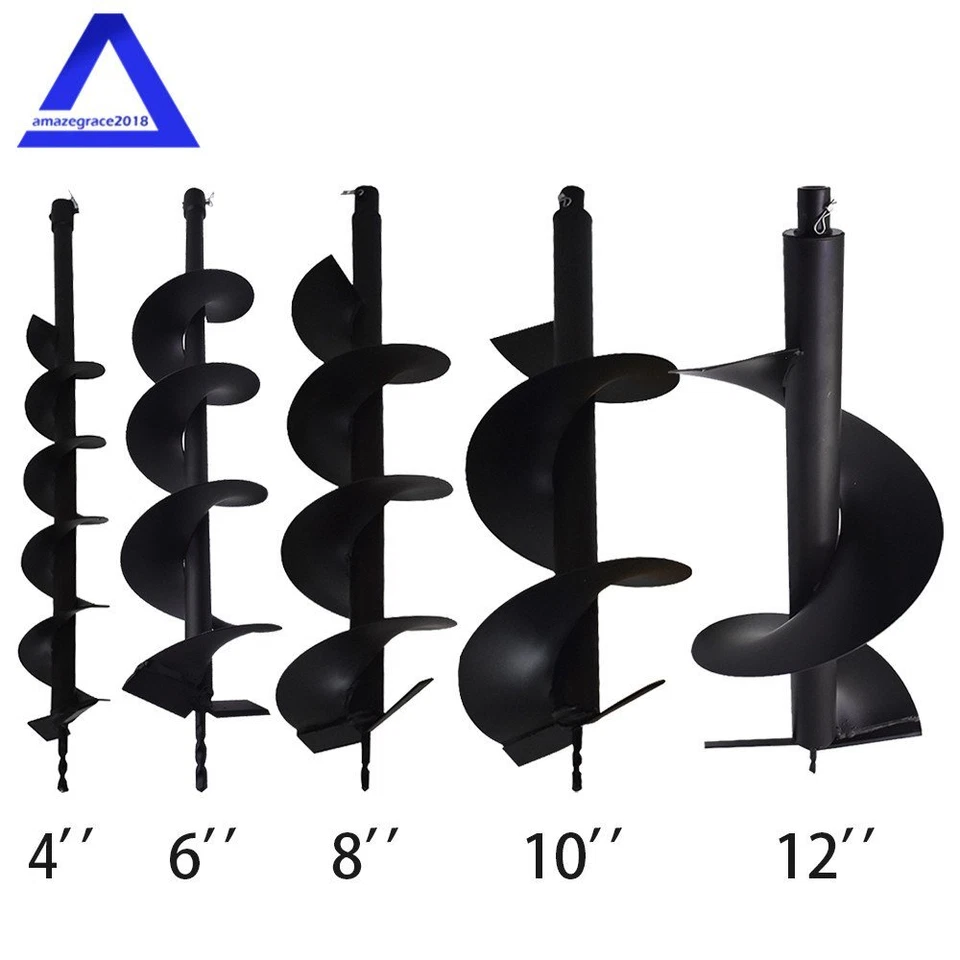 Brocas para barrena de tierra de 4" 6" 8" 10" 12" uso para excavadora de orificios de valla de poste a gas Foto 1 de 1
