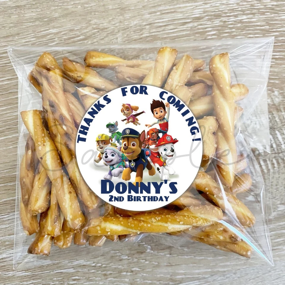 PAW PATROL Marshall Chase STICKERS for Lollipops goody bag birthday party favors - Imagem 1 de 1
