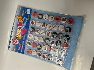 Sheet of 42 Punk Anti-Authoritarian Badges politically incorrect slogans - Bild 1 von 6