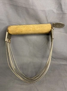 Vintage Hongkong Holz Hand Draht Gebäck Mixer Kuchen Teig Schneider USA - Bild 1 von 4