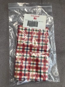 LONGABERGER PICNIC PAL CHERRY RED PLAID LINER #2566631 NEW - Picture 1 of 6