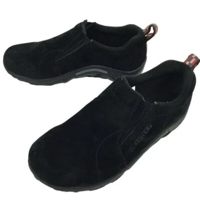 Sapato de camurça preto Merrell Kids 4.5 Jungle Moc novo sem etiquetas J95631 - Imagem 1 de 4