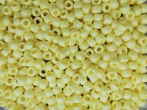 Pale Yellow Pearl finish 9x6mm Pony Beads USA 500PC Jolly Store Crafts - Picture 1 of 1