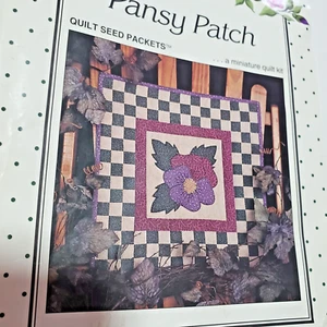 Thimbleberries Pansy Patch Quilt Seed Packet Quilt Kit - Picture 1 of 4