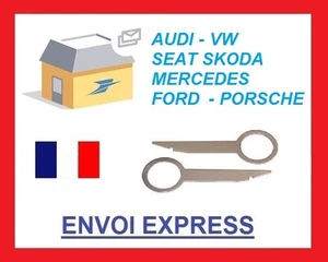 Car Radio Removal Keys Audi VW Seat Skoda Ford Mercedes Rns - Picture 1 of 1