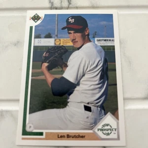 1991 Upper Deck Len Brutcher Rookie #75 MINT CARD - Picture 1 of 2
