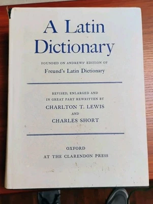 Latin Dictionary Lewis and Short 1879/1980 VGC HCDJ - Image 1 of 4