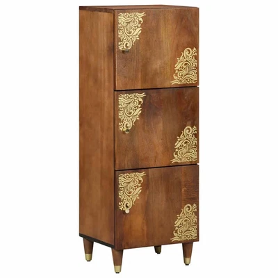Credenza con lo scaffale con porta Legno di mango massello Moderna vidaXL - Immagine 1 di 3