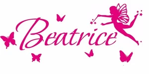 Personalised Girl's Fairy Vinyl bedroom wall art sticker, decal, mural - smaller - Picture 1 of 11