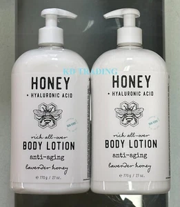(2-Pk) HOME & BODY ~Lavender HONEY + HYALURONIC ACID Anti-Aging BODY LOTION 27oz - Picture 1 of 4
