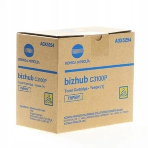 Cartucho de tóner amarillo genuino Konica Bizhub C3100P TNP50Y (A0X5254) (Z1) - Imagen 1 de 1
