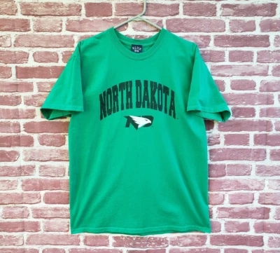 🔥 Camisa North Dakota Fighting Hawks Azul 84 Verde Para Hombre Grande Delgada Sioux Foto 1 de 3