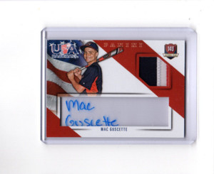 2015 USA Baseball 14U Team Autographs Mac Guscette Auto Patch 37/49
