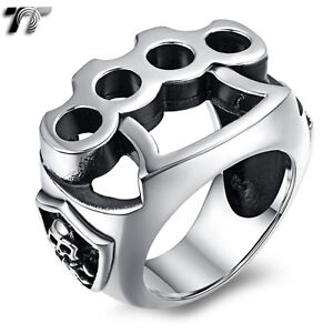High Quality TT 316L Stainless Steel Knuckle Skull Ring Size 7-14 (RZ133) NEW