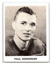 1965-66 COCA-COLA PAUL HENDERSON VINTAGE NHL HOCKEY CARD # 50 Detroit Red Wings