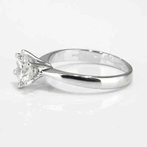 1.00 Carat Ladies Round Cut Natural Diamond Engagement Ring 14K White Gold - Picture 1 of 14