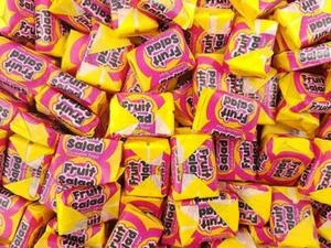 Fruit Salad Chews | Sweets Wrapped Retro | Fun Yellow Pink | HALAL - Picture 1 of 5