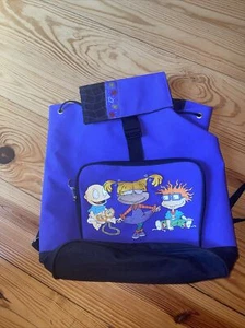 Nickelodeon The Rugrats Vintage Embroidered Angelica Purple Backpack - Picture 1 of 5