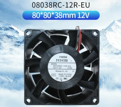 NMB 08038RC-12R-EU 8038 8cm 12V 2.15A Cabinet Cooling Chassis Fan - Image 1 of 4