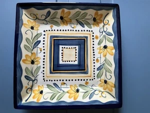 Tabletops Gallery BELLA FLORA Appetizer Plate Hand-Painted Earthenware - Picture 1 of 6