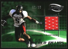 2009 Press Pass Fusion Revered Relics Silver #RRMC Michael Crabtree Jersey /65