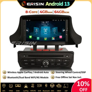 8-Core 64GB Android 13 Car Stereo SatNav DAB+CarPlay CD Renault Megane 3 Fluence - Picture 1 of 23