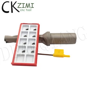 WC Φ19.5-4D-C25 WC/SP/WD CNC Indexable U Drill Bit + 10Pcs WCMT030208-PM ZM2125 - Picture 1 of 9