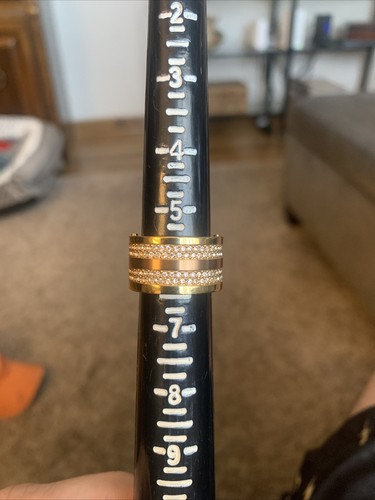 Anello baguette baguette pavimentazione brillante Michael Kors oro $115 taglia 6 5