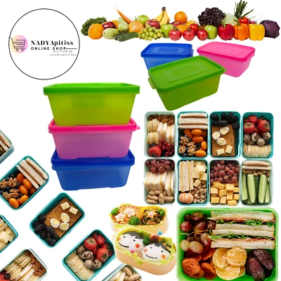 Mini Food Fruits Nuts Storage Plastic Airtight 3 in 1 Cointainer Set With Lid - Imagem 1 de 4