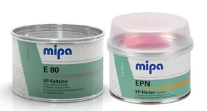 SET Mipa E 80 EP Kaltzinn-Epoxy Füllspachtel inkl. EPN - Härter normal für E 80  - Bild 1 von 5