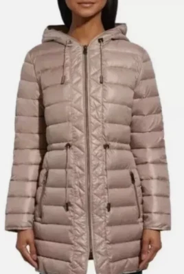 Chaqueta Anorak Acolchada Kenneth Cole Damas Nueva con Etiquetas, Color Marrón Talla XS Foto 1 de 3